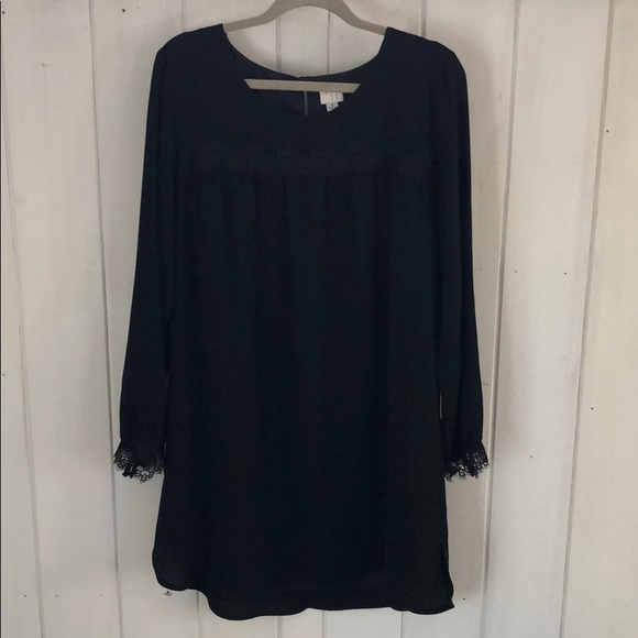 black long sleeve boho dress